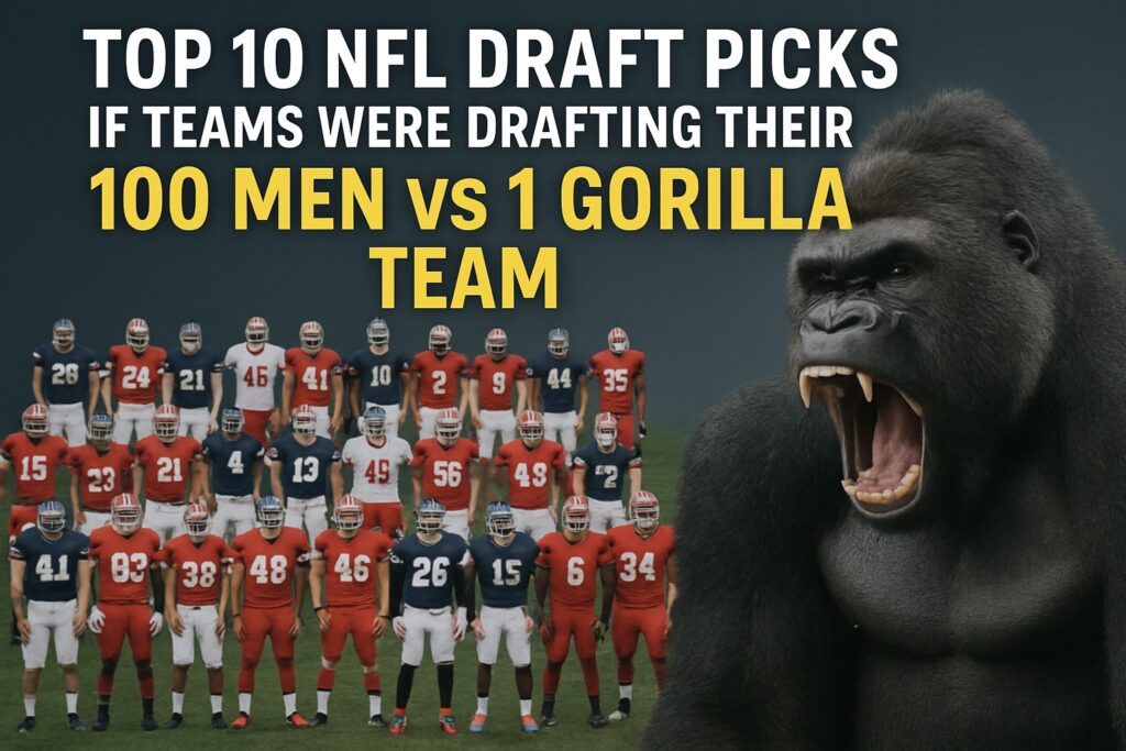 Top 10 2025 1st Round Draft Picks if Teams were Drafting for a 100 Men vs 1 Gorilla Fight Instead of Football